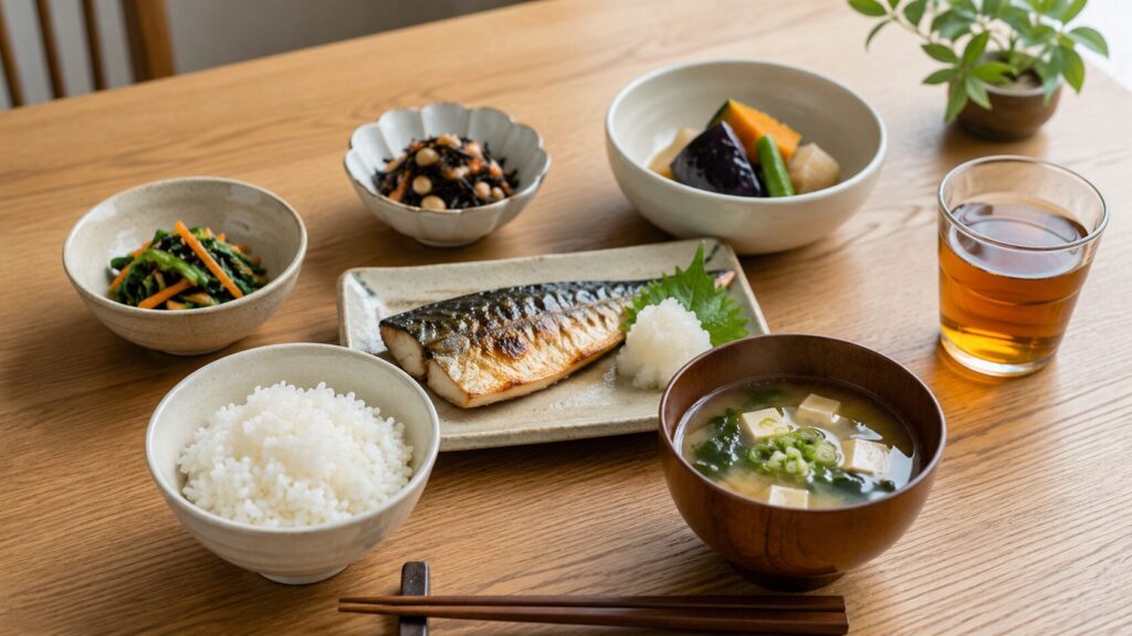 50代男性向けのバランスを整えた和食のイメージ