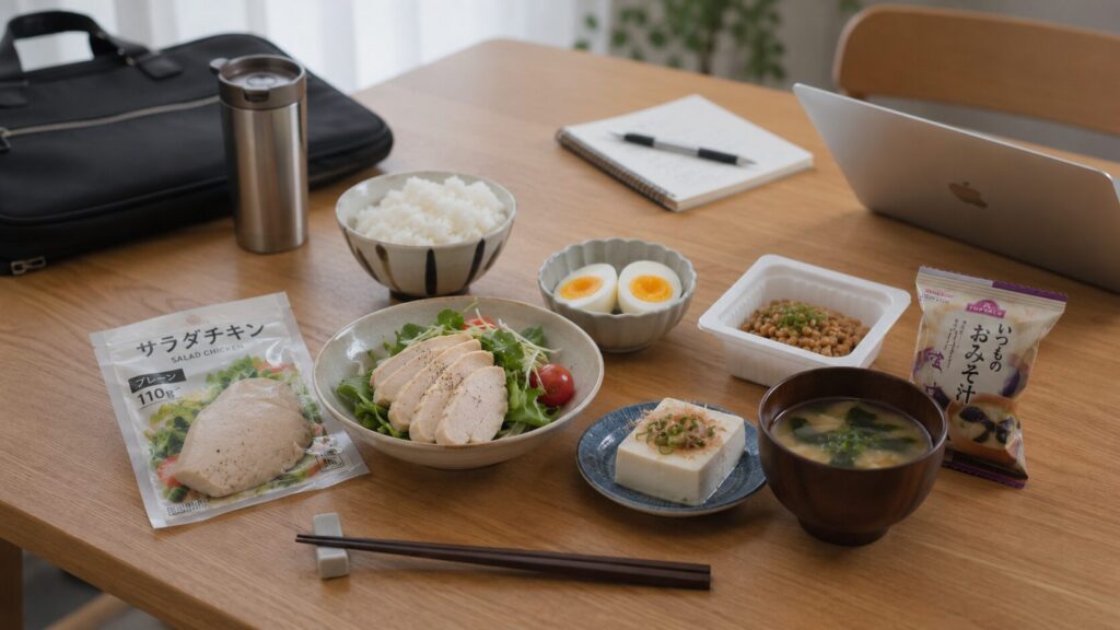 50代男性の忙しい日に使いやすい加工たんぱく食品イメージ