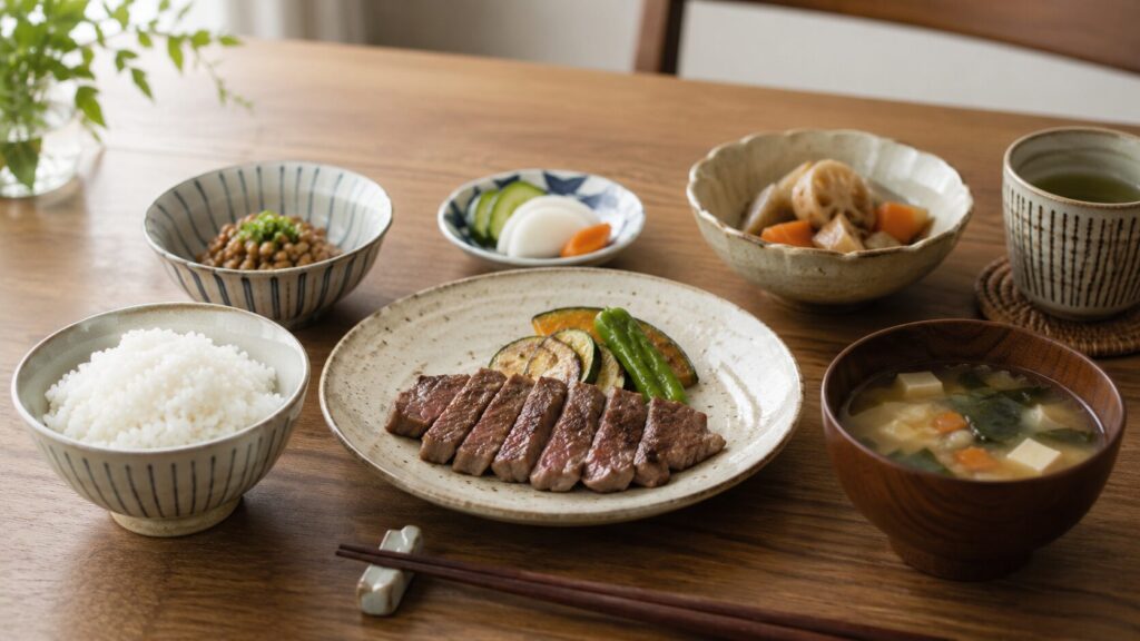 50代男性の味や食感の変化を意識したバランス食イメージ