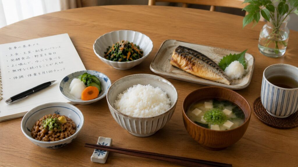 50代男性の満足感と摂取安定を意識した食事イメージ