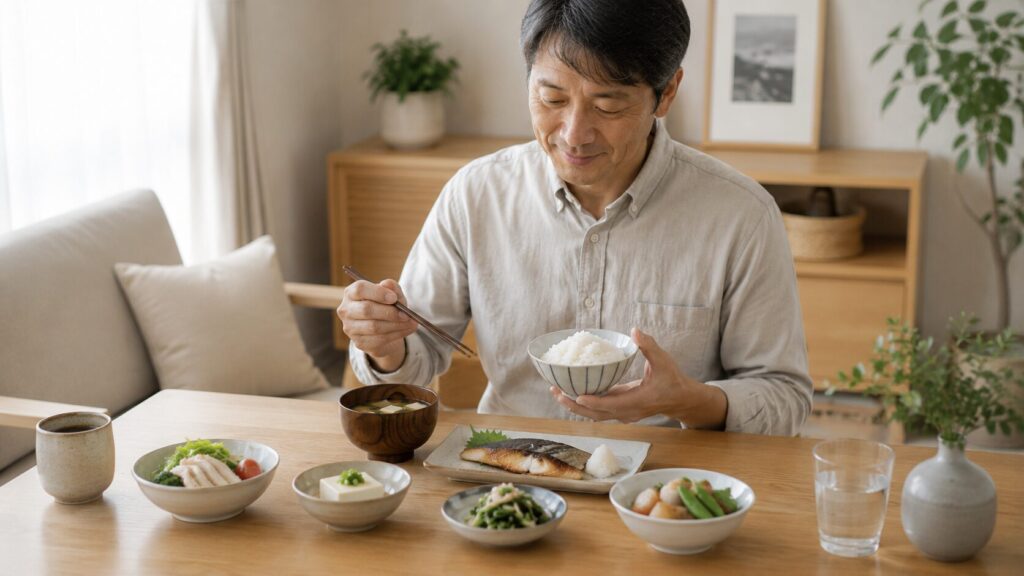 50代男性の無理なく続ける食事改善イメージ