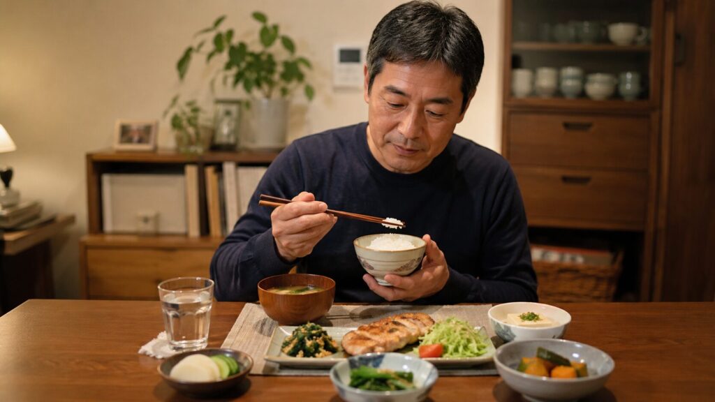無理なく続けやすい和食中心の食事イメージ