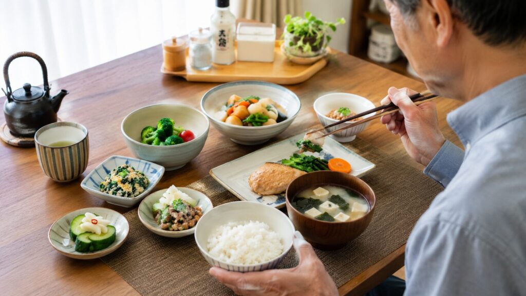 50代男性の体重管理で食事内容を見直した食事例