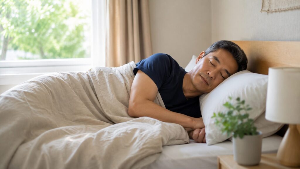睡眠中の50代男性のイメージ