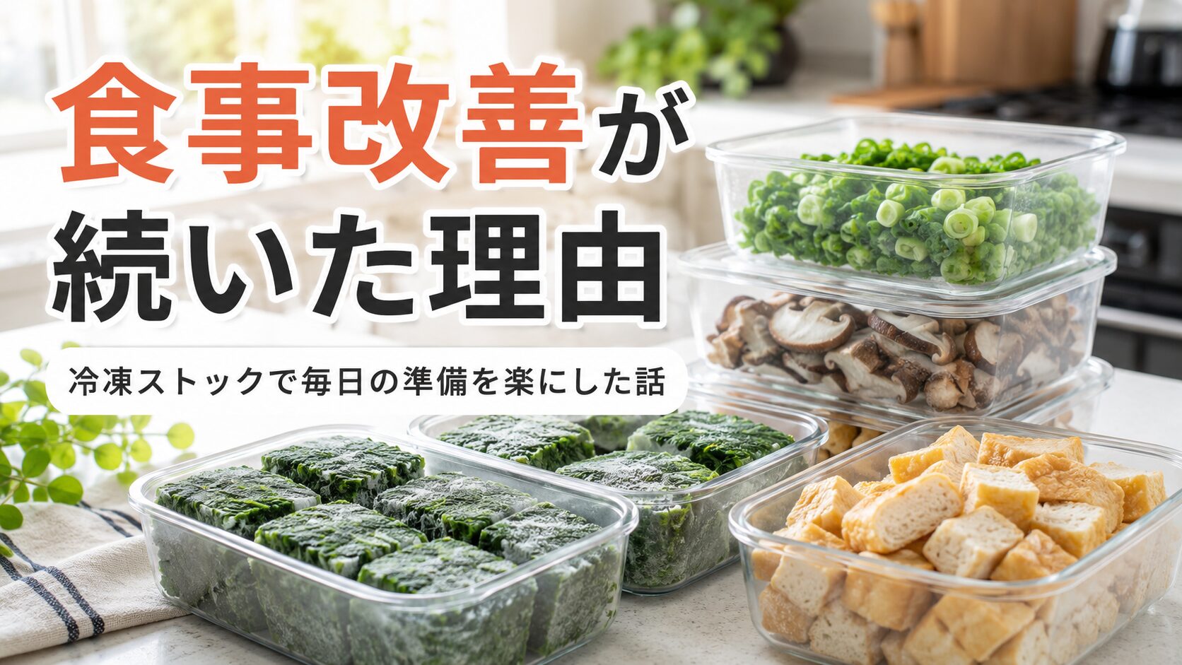 食事改善が続いた理由｜冷凍ストックで毎日の準備を楽にした話