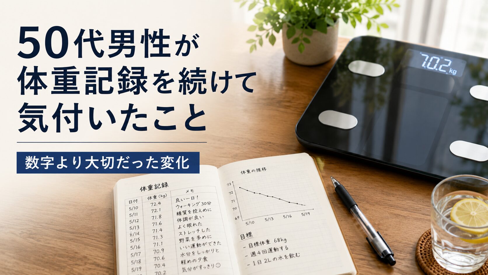 50代男性が体重記録を続けて気付いたこと｜数字より大切だった変化