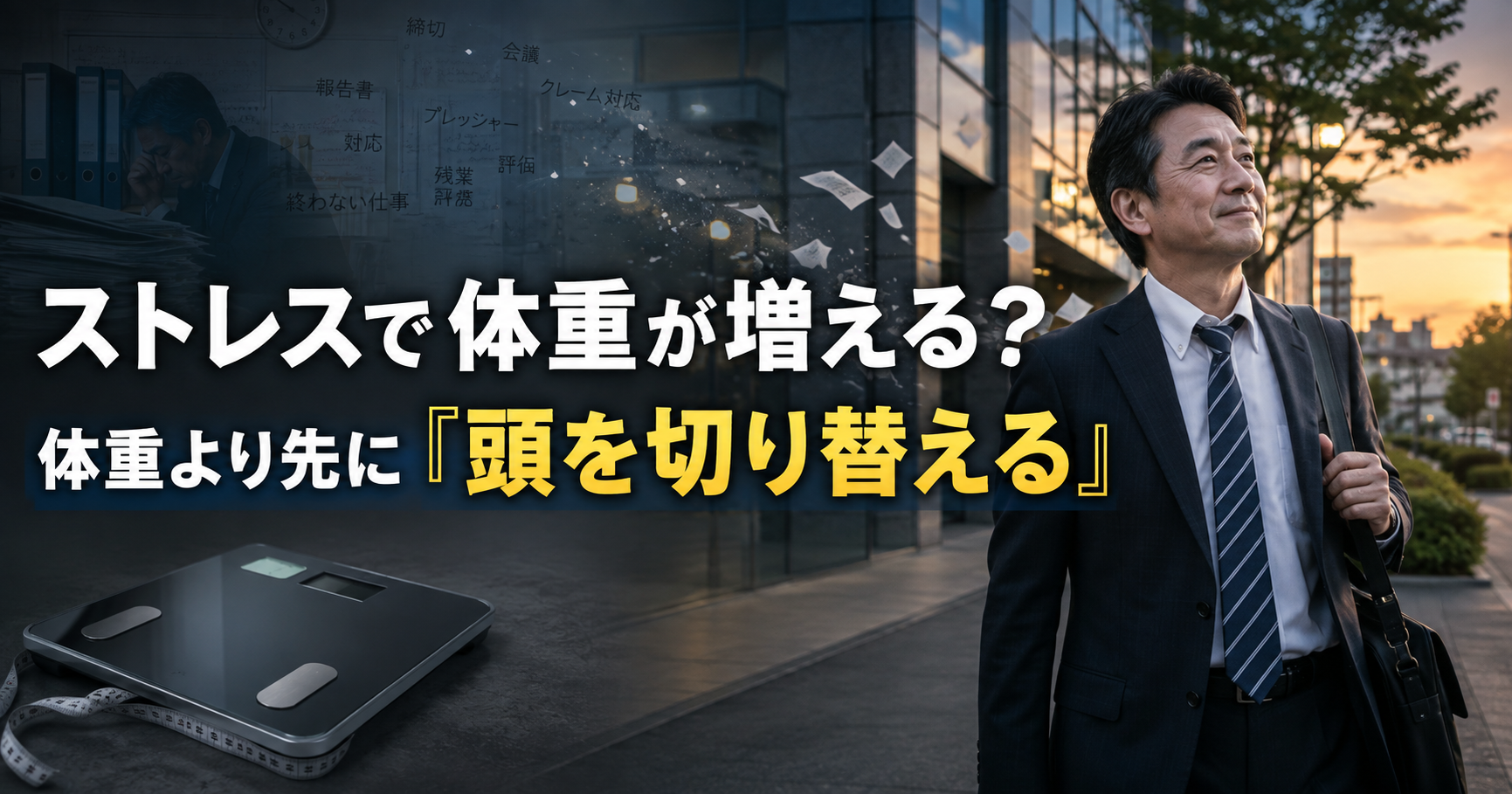 ストレスで体重が増える？50代男性が知っておきたい体の変化｜体重より先に「頭を切り替える」